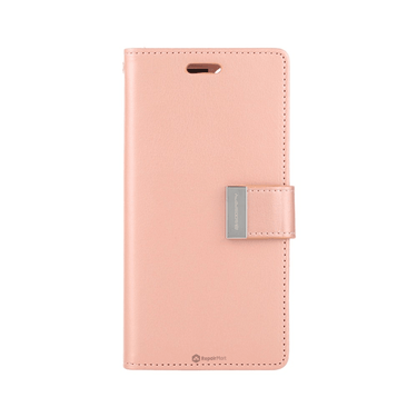 iPhone 15 Compatible Case Cover With Rich Diary for Stylish Protection - Rose Gold